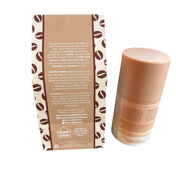Beauty Bakerie AHA & BHA Coffee Break Exfoliating Facial Scrub Exfoliator NEW PC - Picture 8 of 11